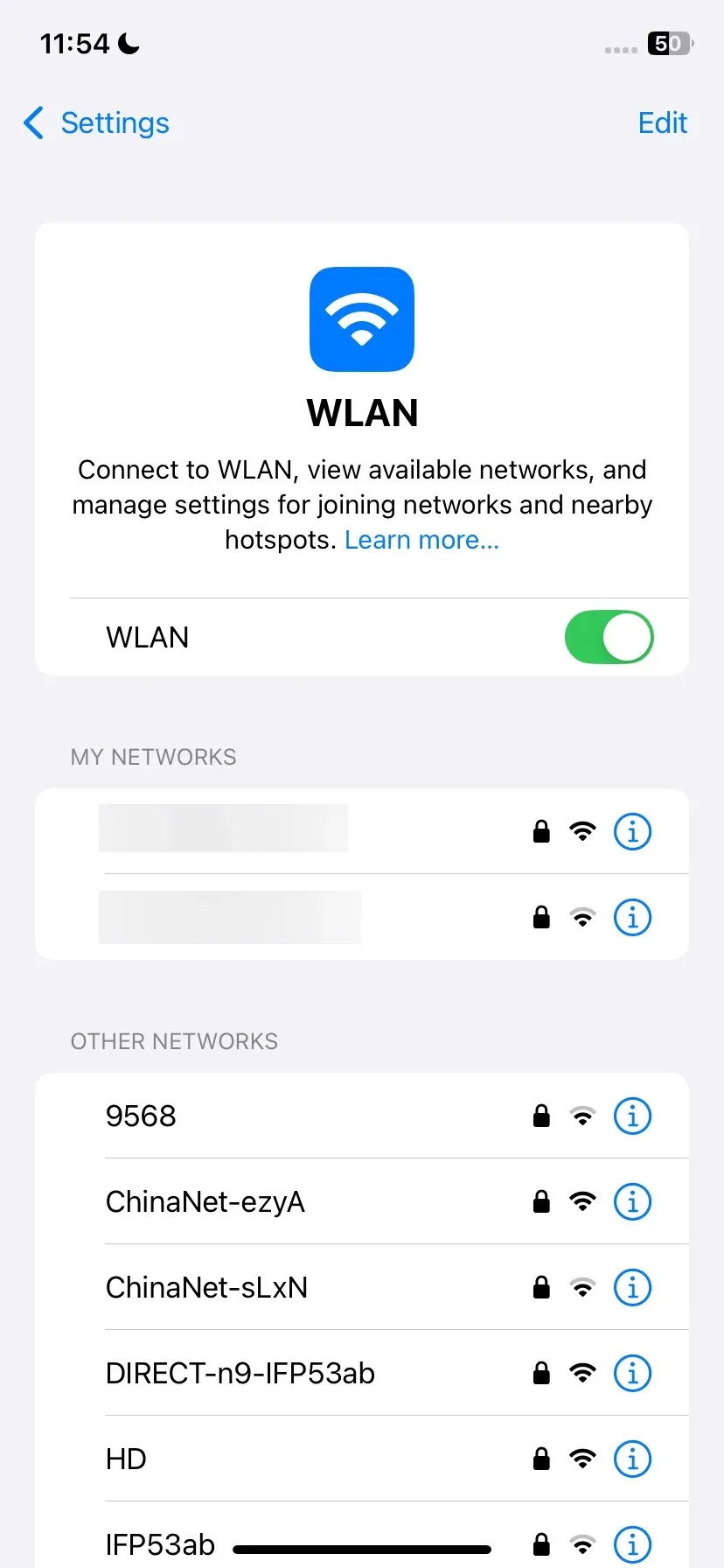 检查 Wi‑Fi 设置