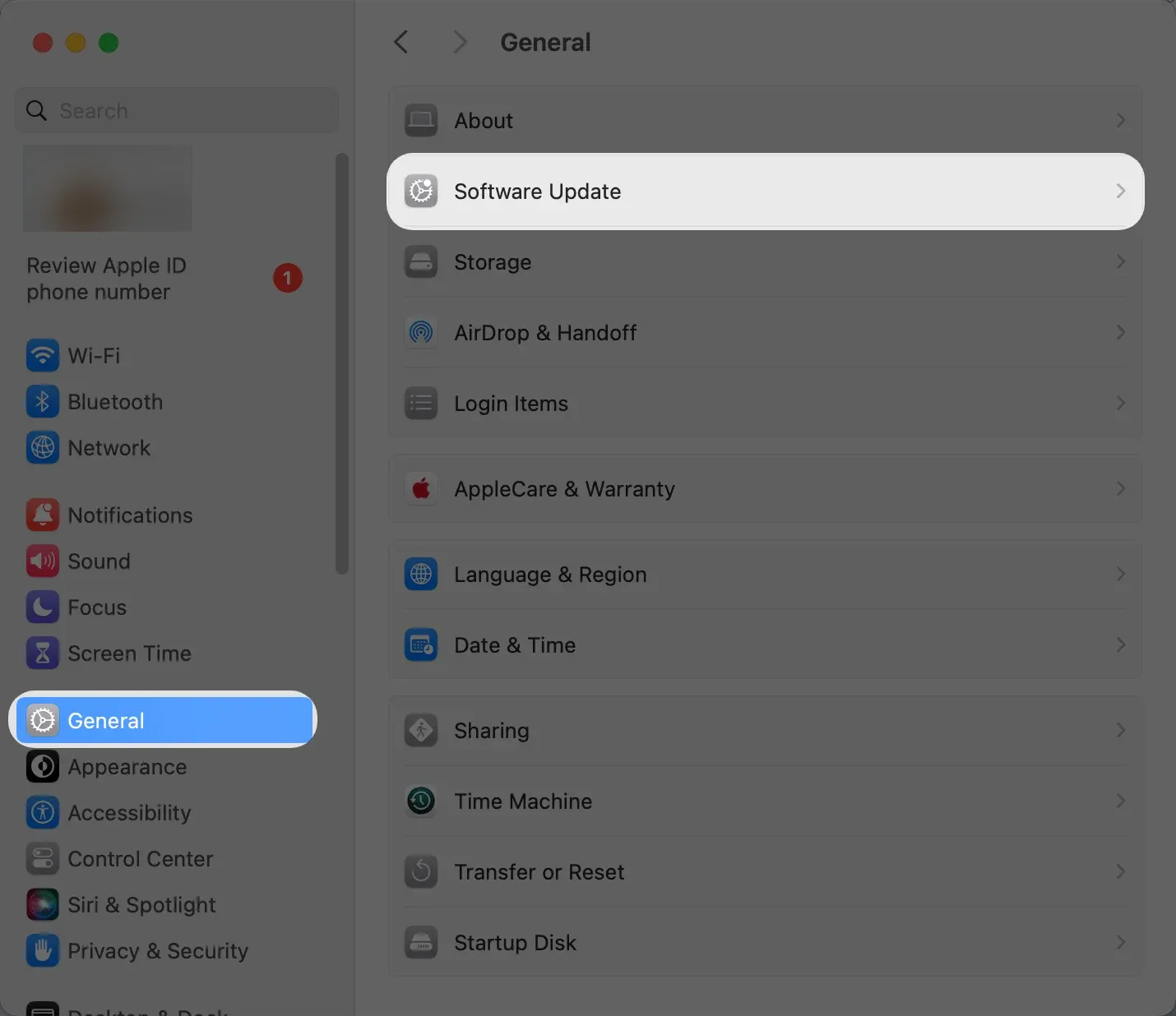 MacBook 软件更新界面