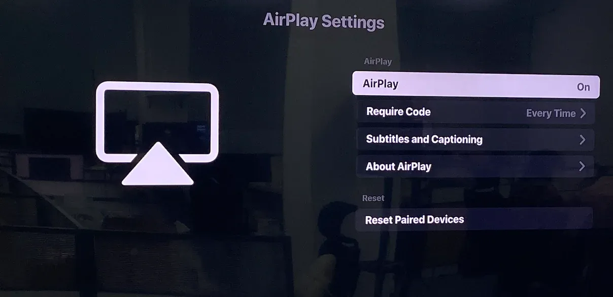 开启三星电视 AirPlay
