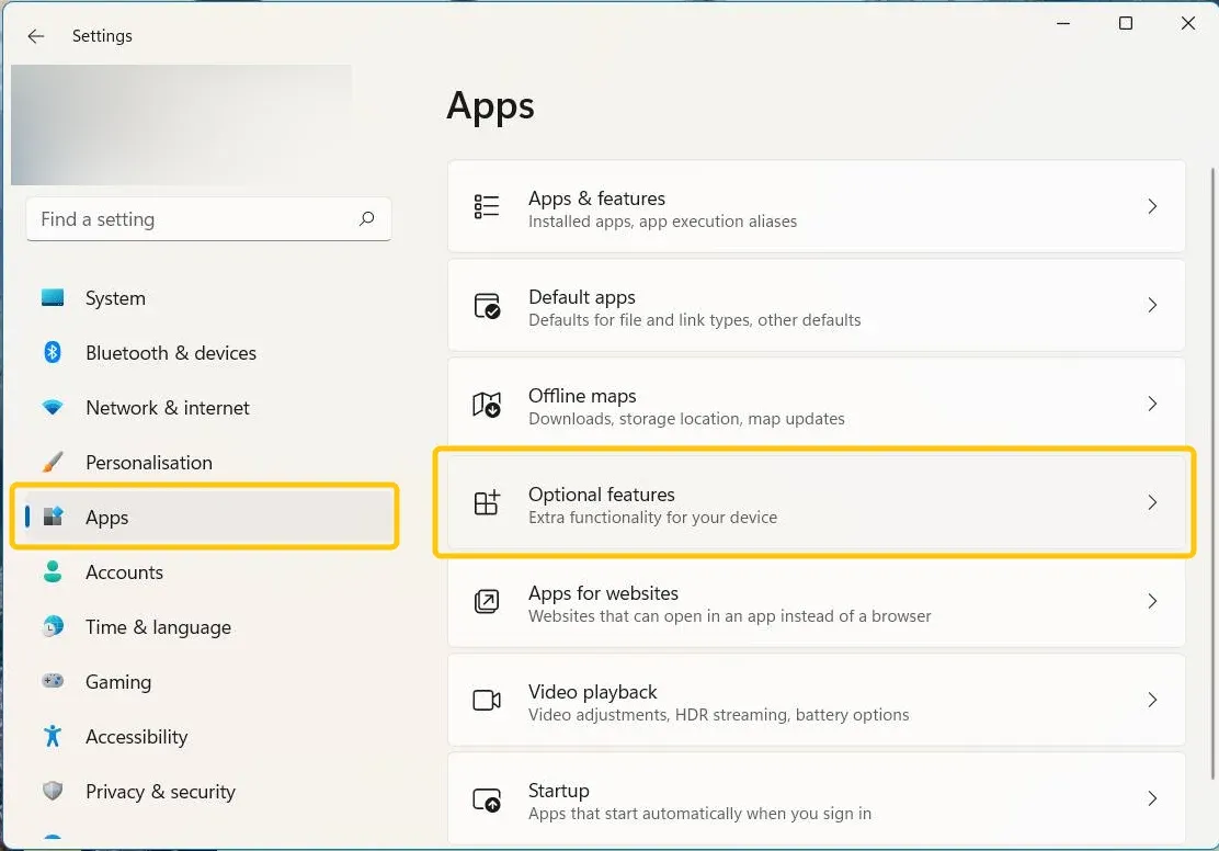 Windows 可选功能中的无线显示器
