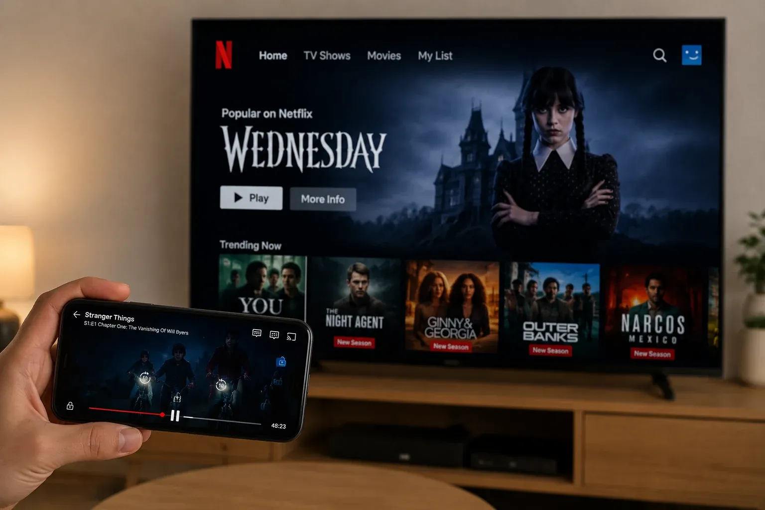 Netflix 屏幕镜像失败示意