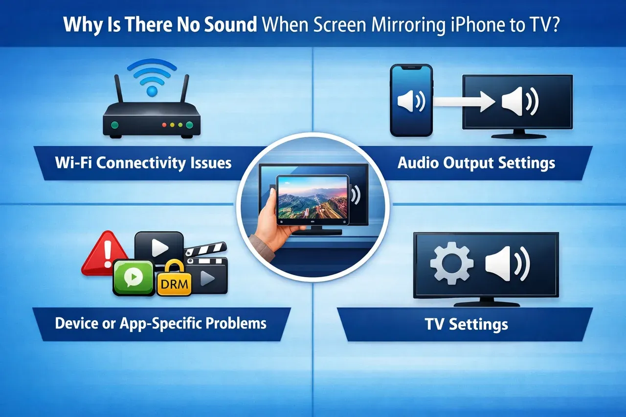 iPhone 投屏到电视没有声音的常见原因