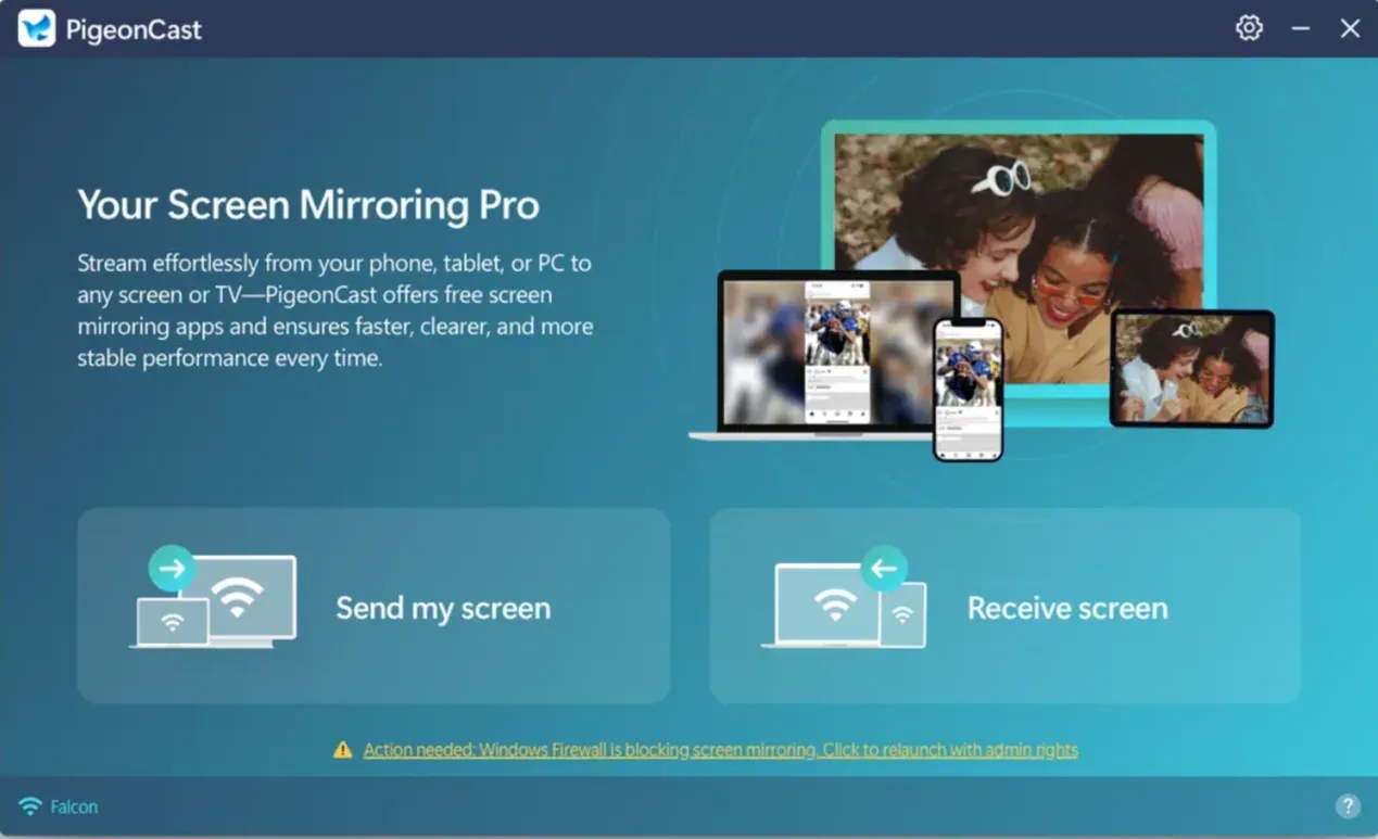 Windows 电脑上的 PigeonCast