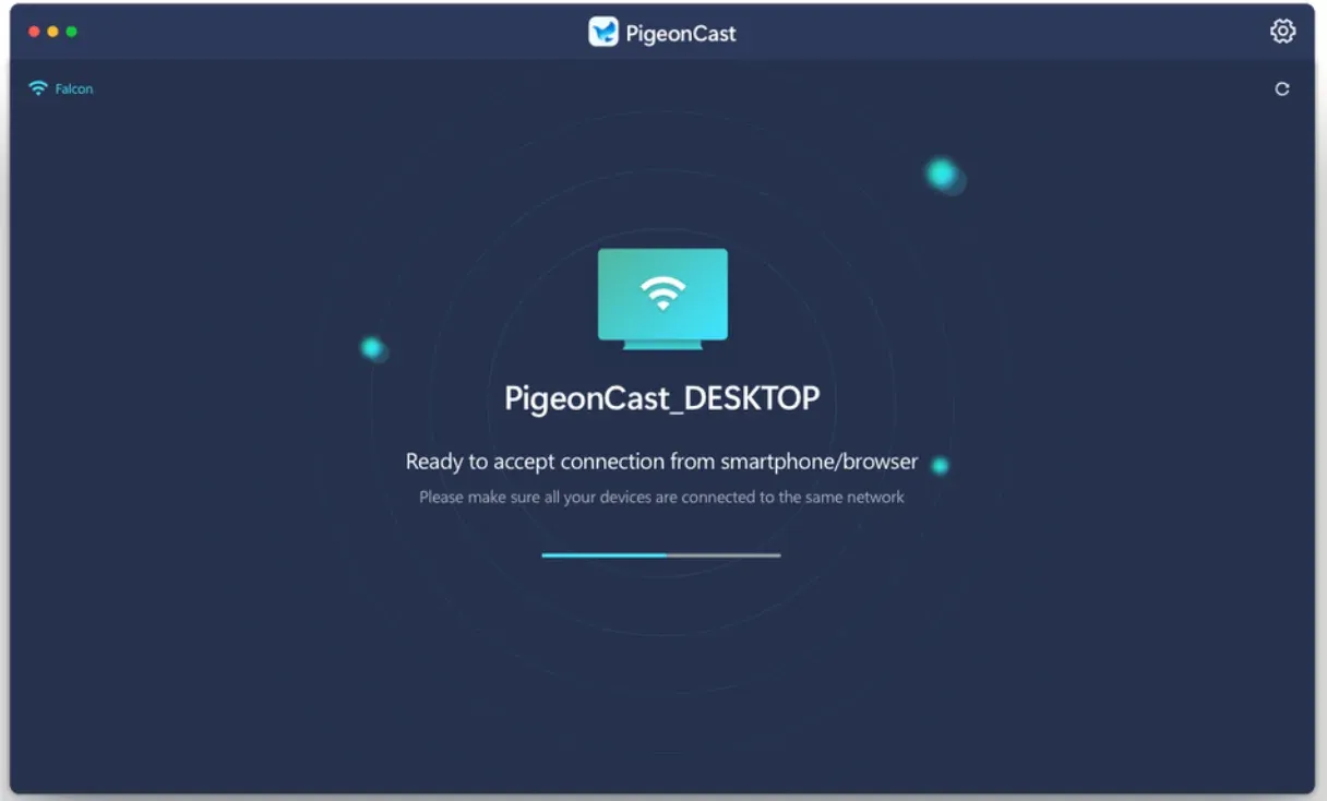 在 MacBook 上启动 PigeonCast