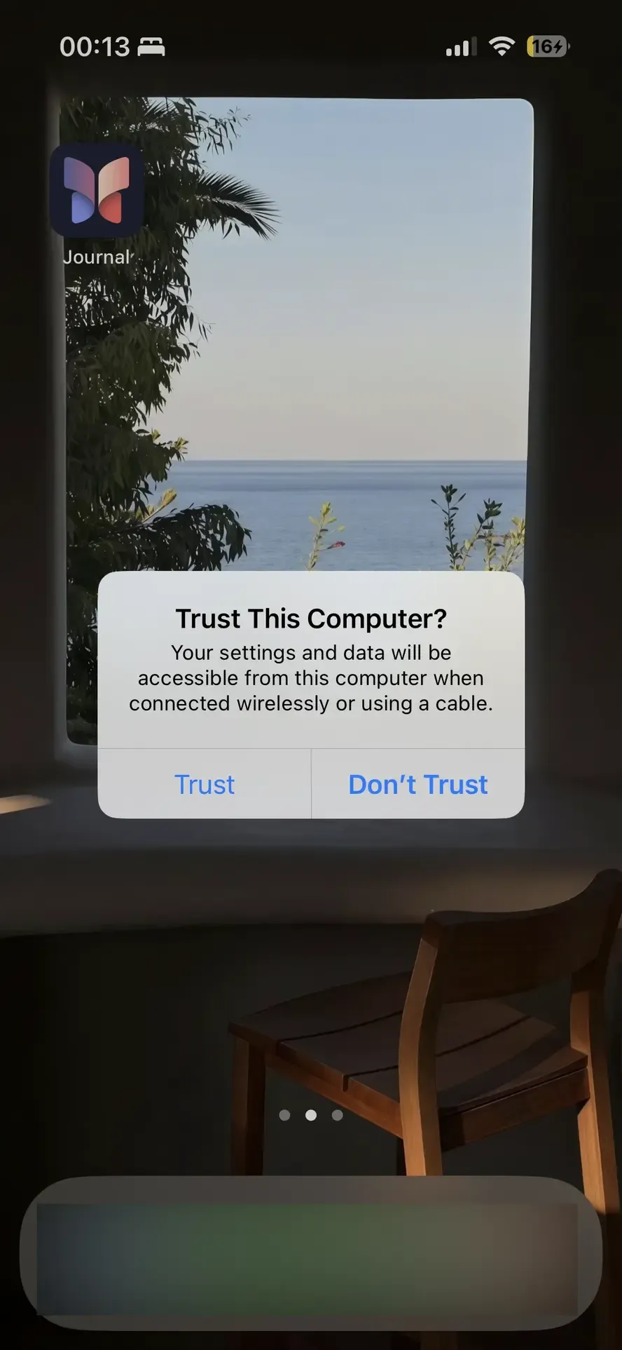 iPhone 上的“信任此电脑”提示