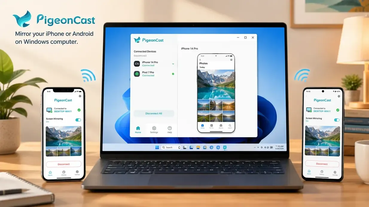 使用 PigeonCast 把 iPhone 或 Android 投到 Windows 电脑